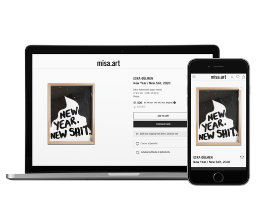 Maßgeschneidertes Design für Kunstwerke & NFTs: misa.art x tante-e
