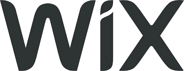 dunkelgraues Wix-Logo mit modernen abgerundeten Buchstaben